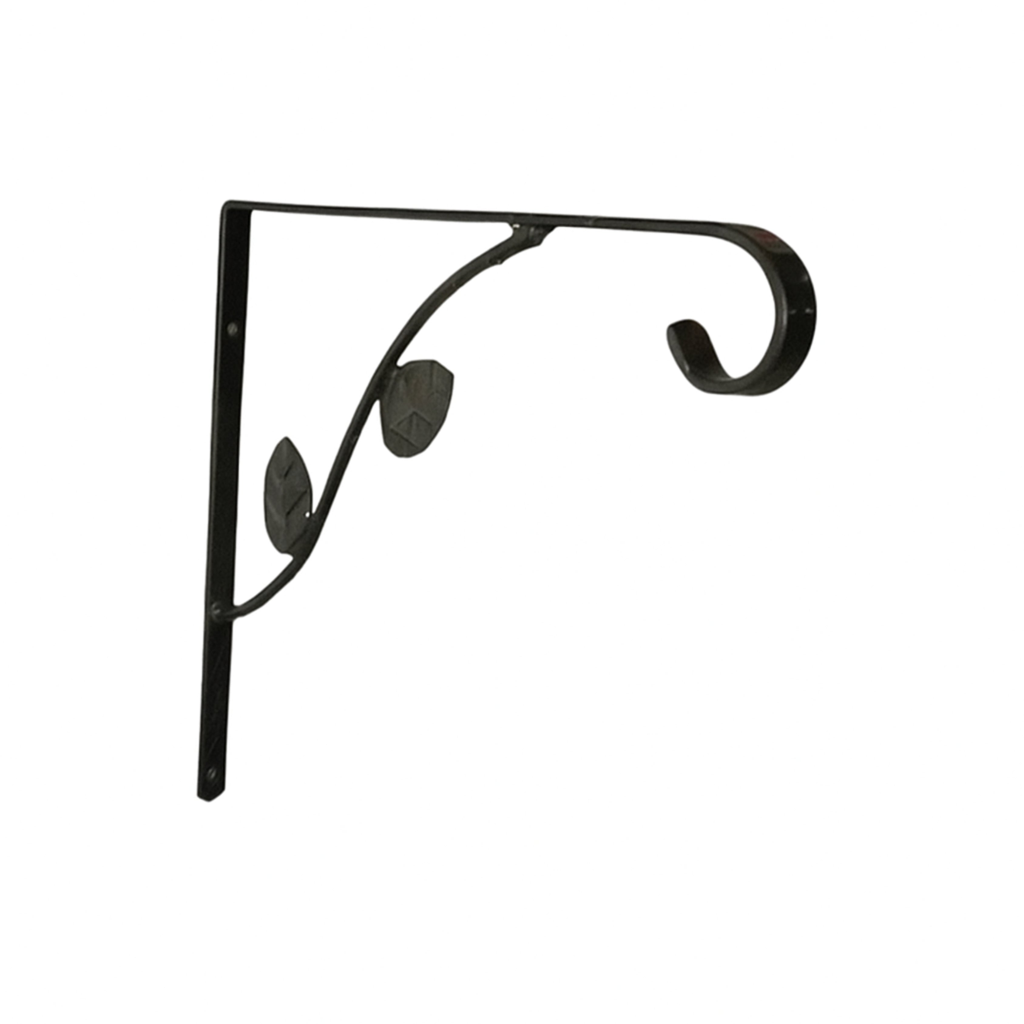 Wall Bracket Leaf for Hanging Basket/Pots/lights/lamps/Birds nest Color Black