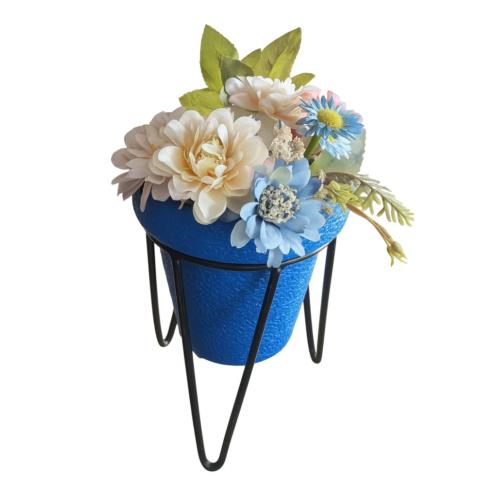 Metal Tripod Pot Stand for 6 inches pot Black Color