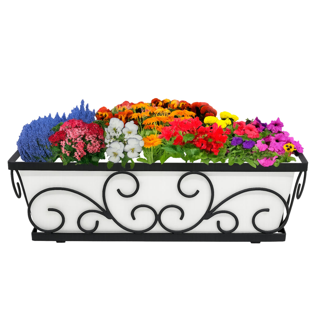 Metal Window Box Victorian Window Box 18 inch (Pot not Included)
