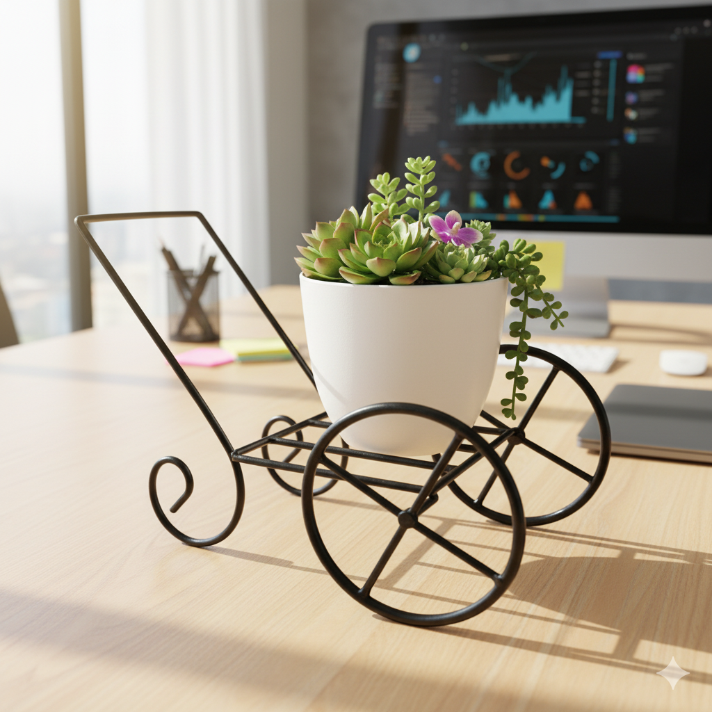 Table Trolly Stand 8 inches for Small Pots