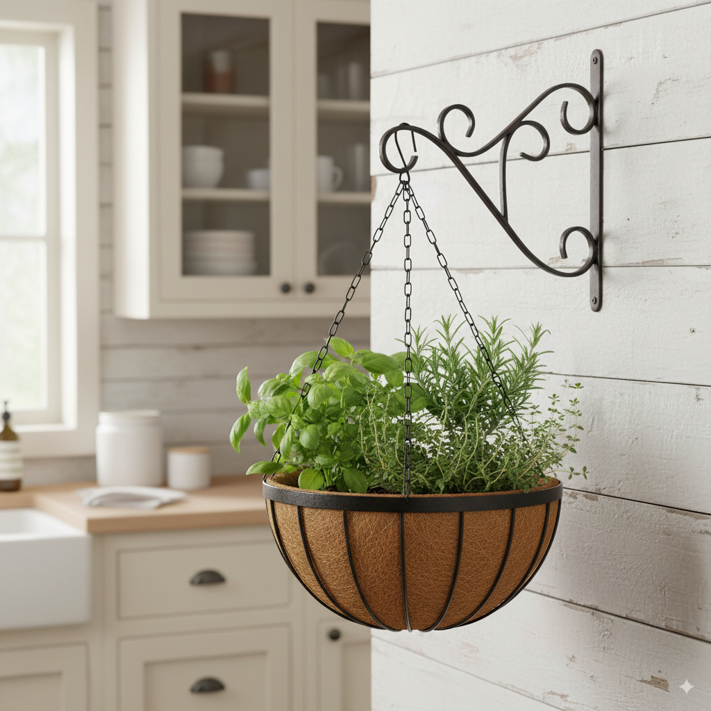 Signature Hanging Basket with metal frame For Garden and Home Décor